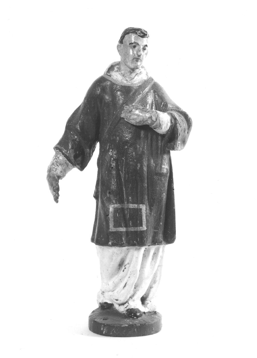 San Lorenzo (statuetta, elemento d'insieme) - bottega piemontese (metà sec. XVII)