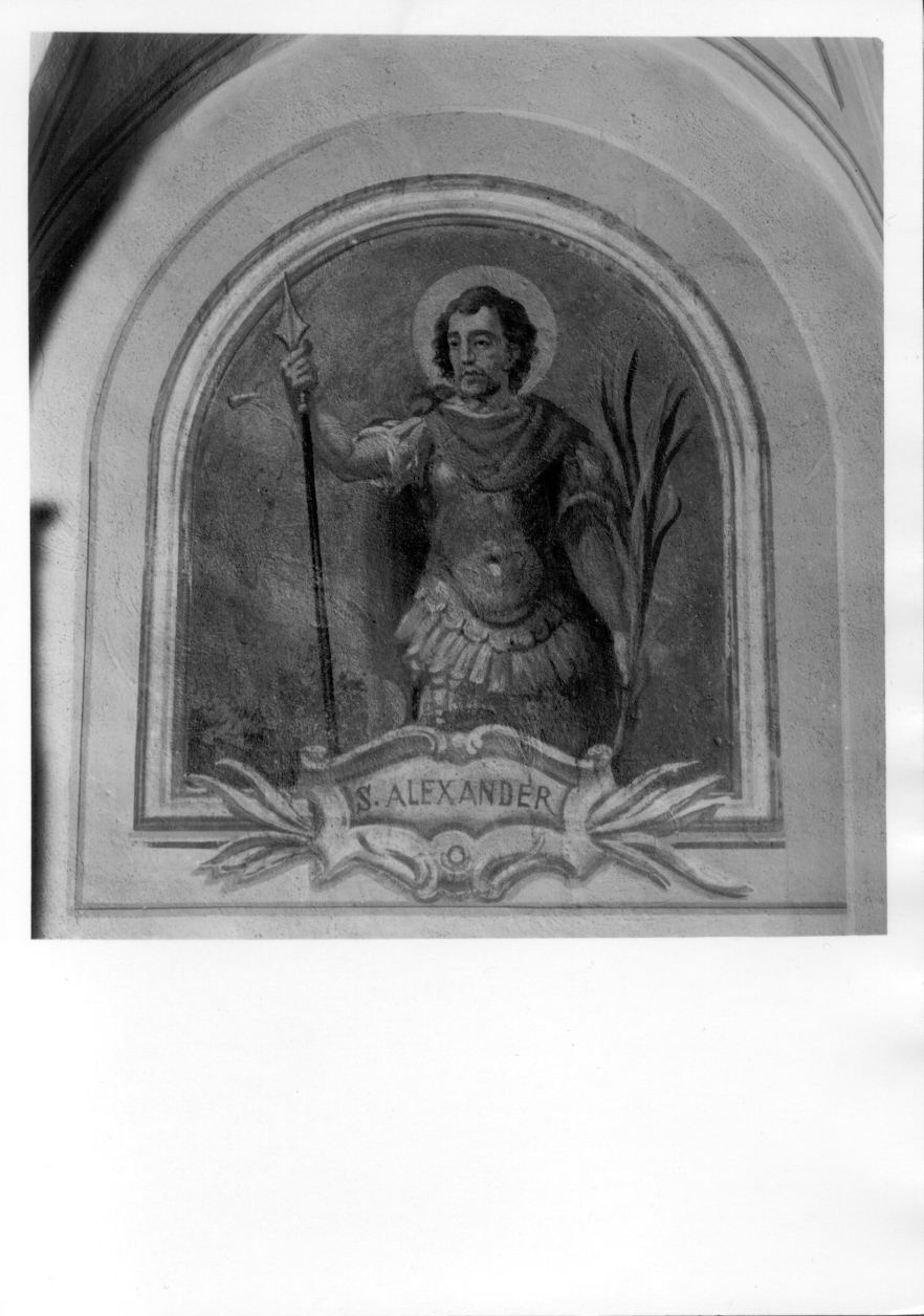 Sant'Alessandro (dipinto, opera isolata) di Tos Cesare, Violini Enrico (prima metà sec. XX)