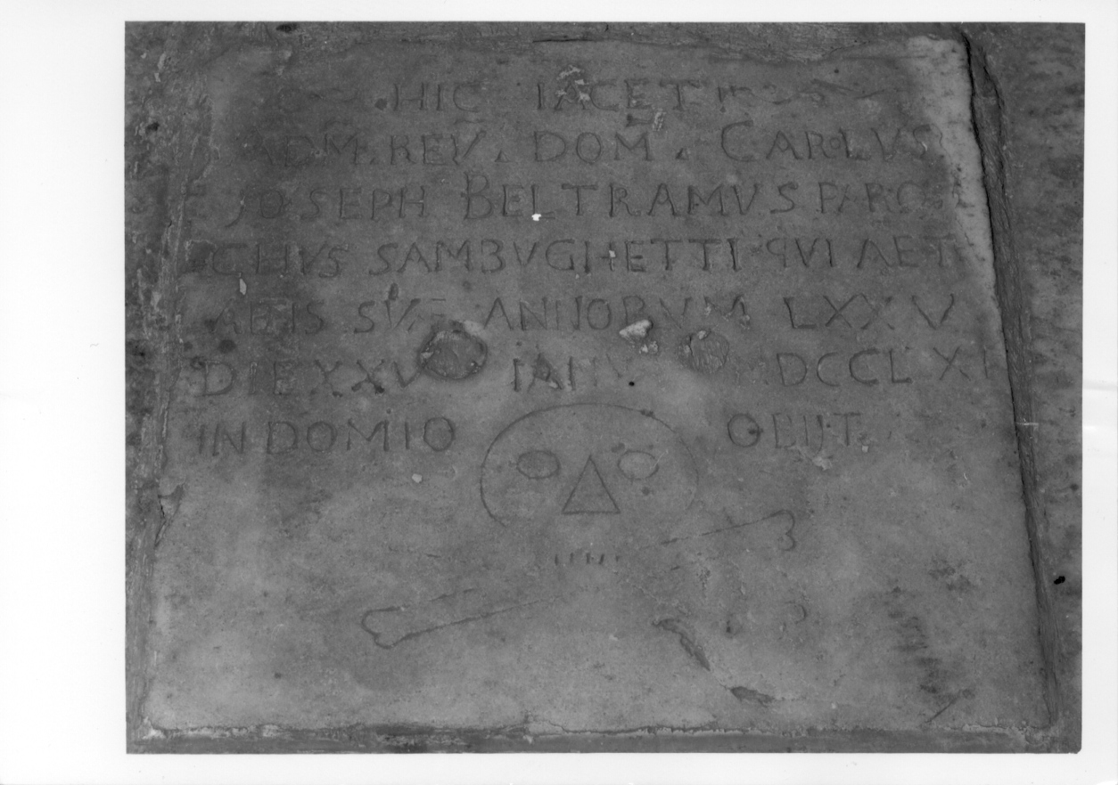 lapide tombale, opera isolata - bottega ossolana (sec. XVIII)