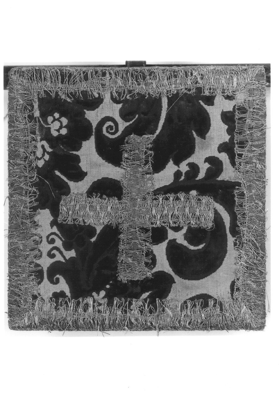 borsa del corporale, elemento d'insieme - manifattura italiana (fine/inizio secc. XVII/ XVIII)