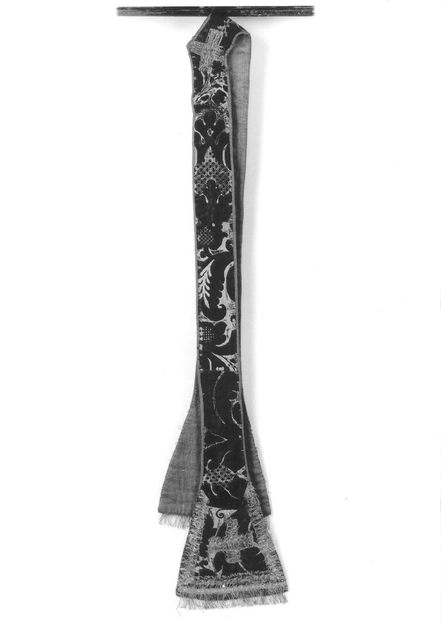 stola, elemento d'insieme - manifattura italiana (fine/inizio secc. XVII/ XVIII)