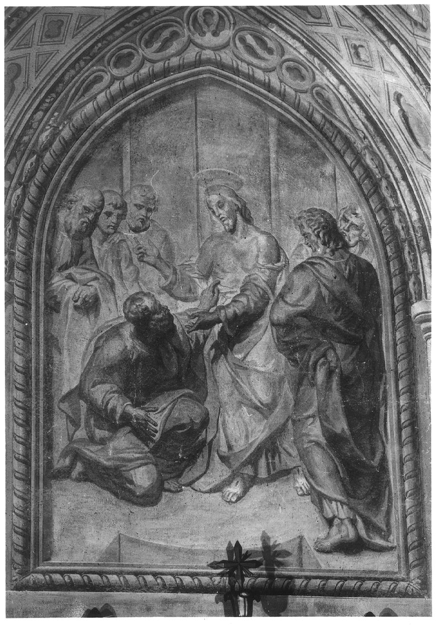 incredulità di San Tommaso (decorazione pittorica, elemento d'insieme) di Sevesi Fabrizio, Fea Pietro, Zerbino Matteo, Zelmini Vittore (secondo quarto sec. XIX)