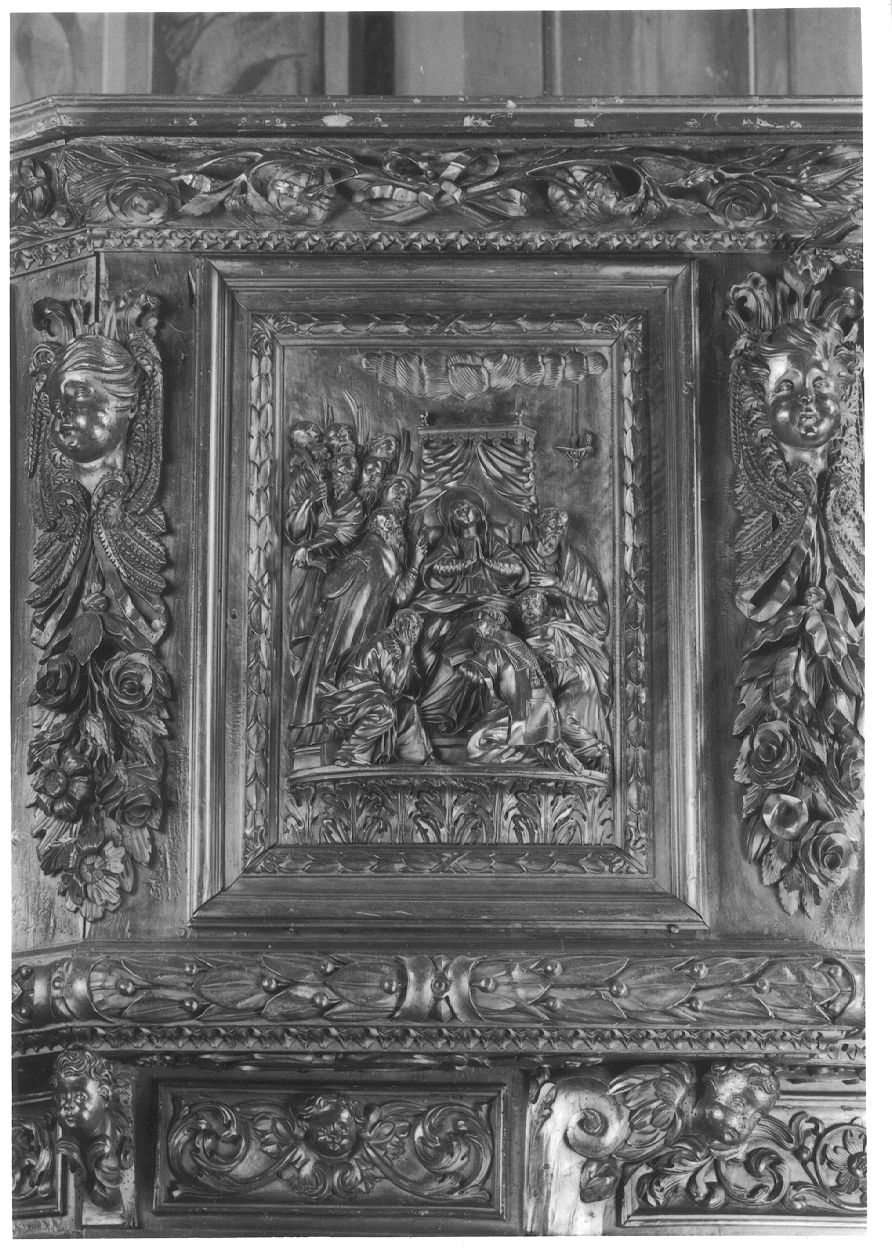 transito della Madonna (decorazione a intaglio) di Termine Bartolomeo (attribuito) (seconda metà sec. XVII)