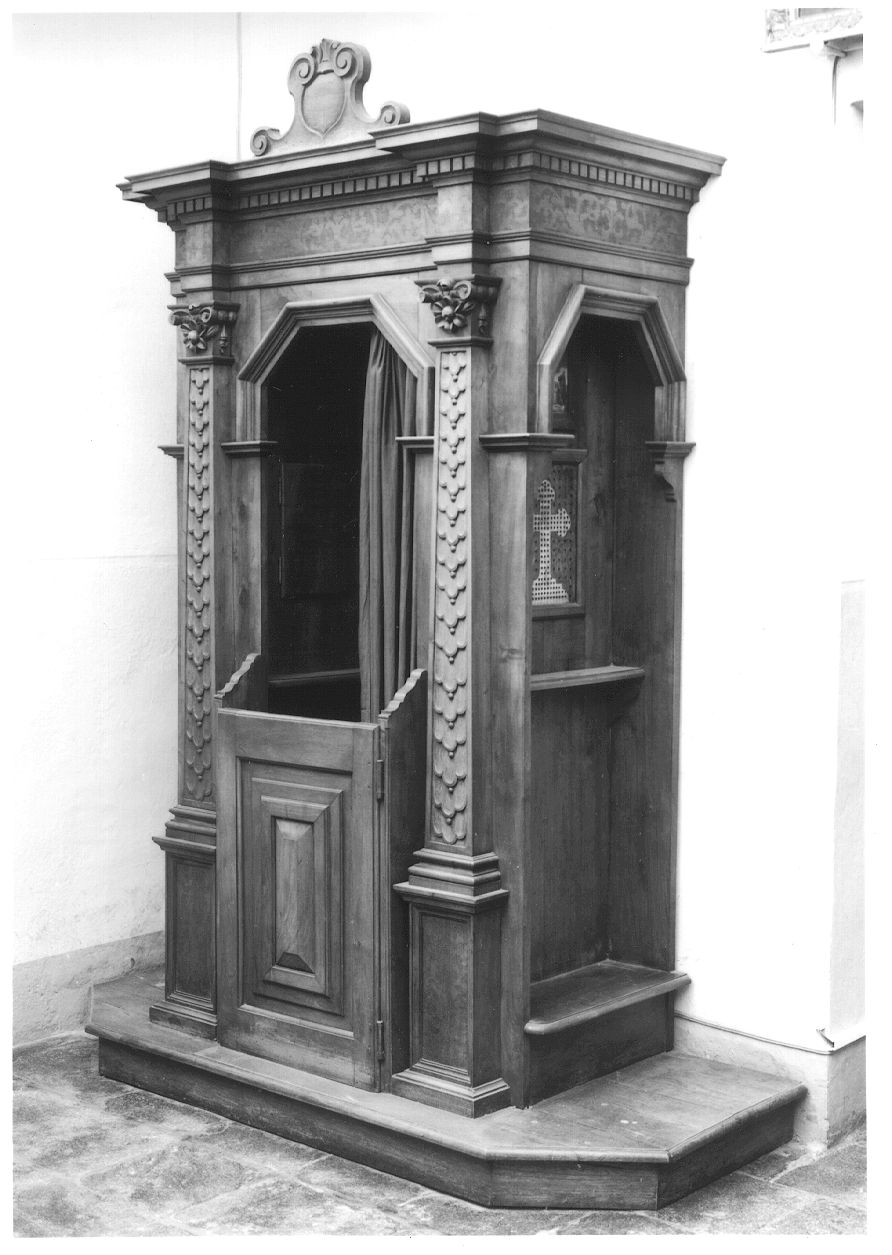 confessionale, opera isolata - ambito biellese (seconda metà sec. XVII)