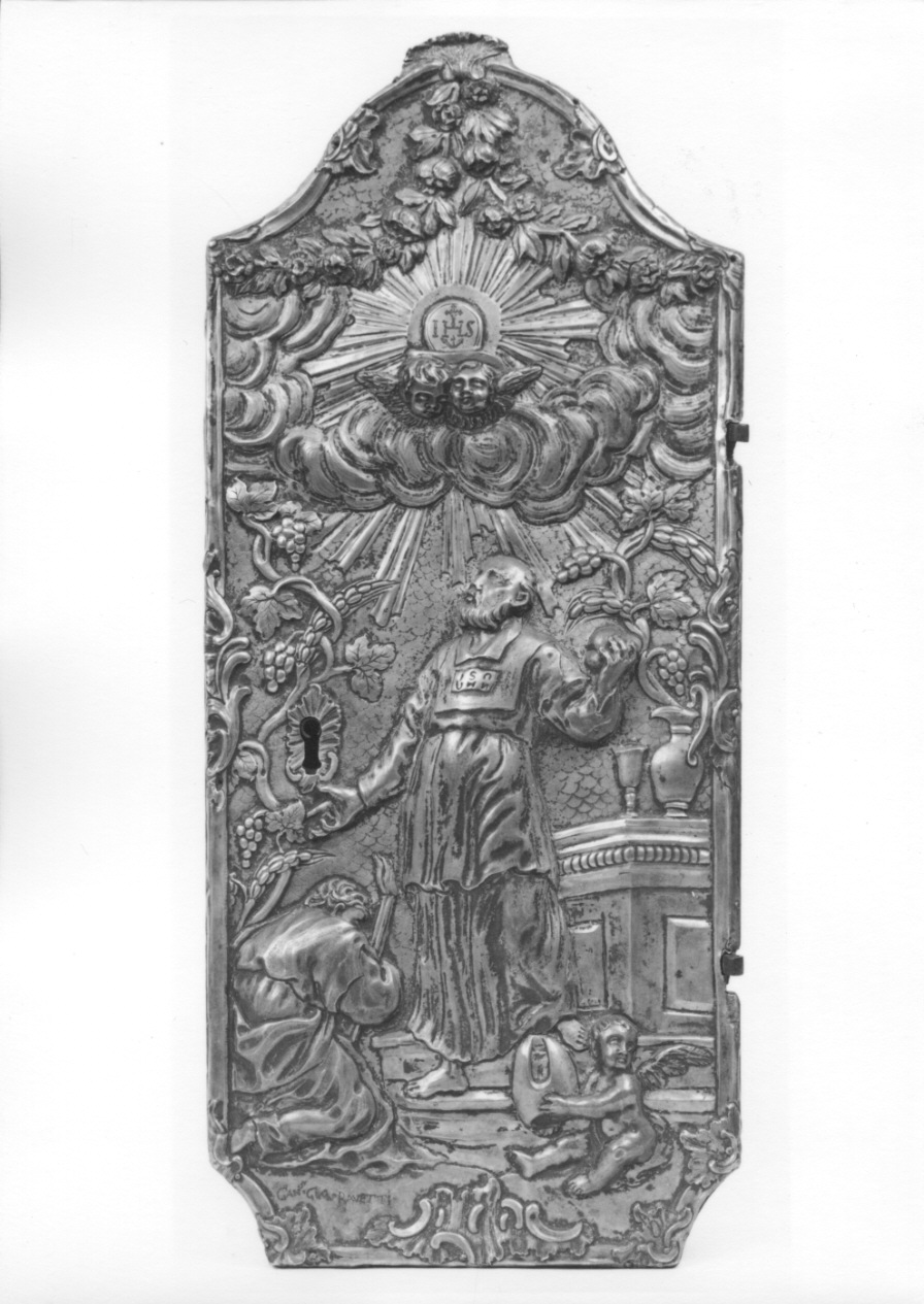 Aronne (sportello di tabernacolo, opera isolata) - ambito piemontese (terzo quarto sec. XVIII)