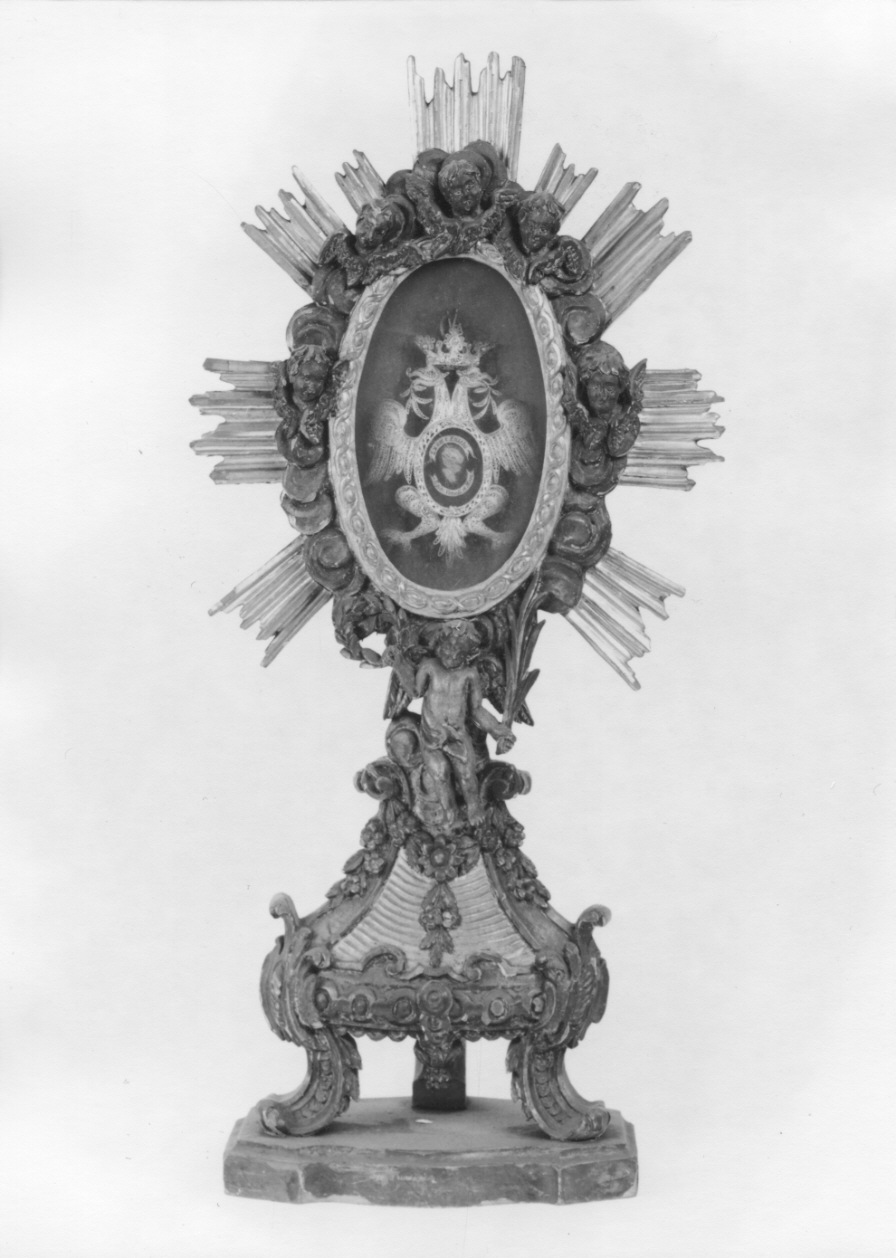 cherubini (reliquiario - a ostensorio, opera isolata) - ambito biellese (fine/inizio secc. XVIII/ XIX)