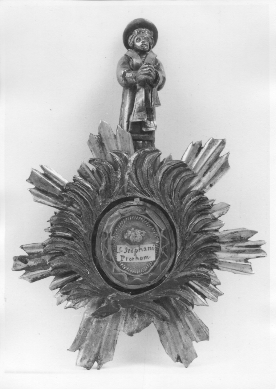 Santo Stefano (reliquiario a capsula - a medaglione, opera isolata) - ambito biellese (prima metà sec. XVIII)