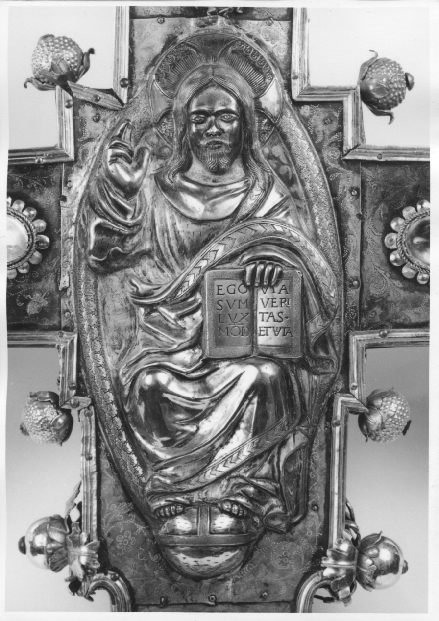 Cristo benedicente (placchetta) di De Ferraris Francesco, De Curte Damiano (inizio sec. XVI)