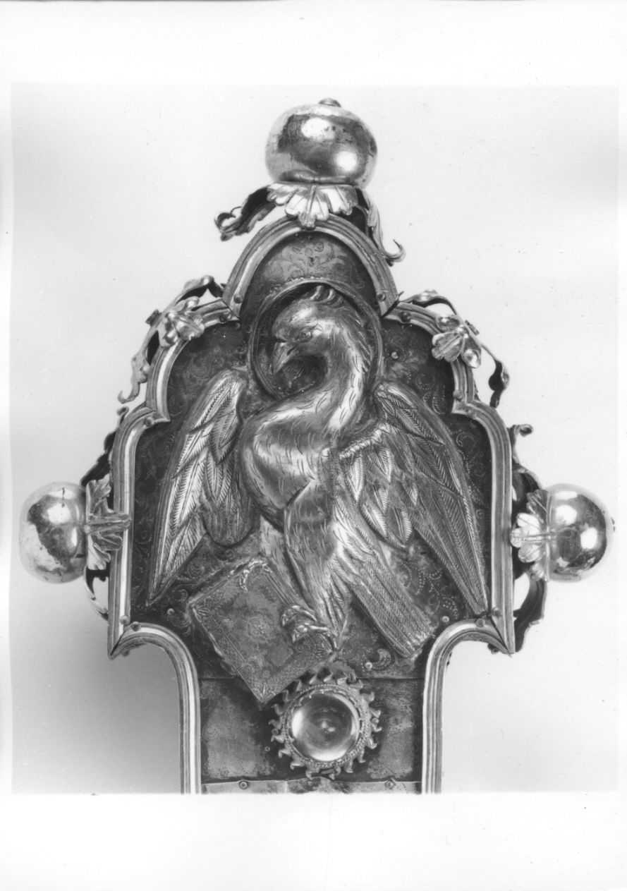 simbolo di San Giovanni Evangelista: aquila (placchetta) di De Ferraris Francesco, De Curte Damiano (inizio sec. XVI)