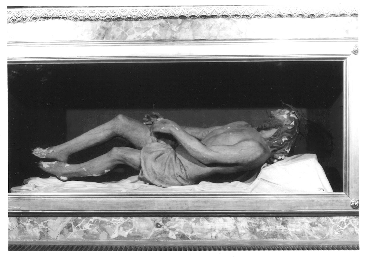 Cristo morto (statua, opera isolata) - ambito lombardo (seconda metà sec. XVII)