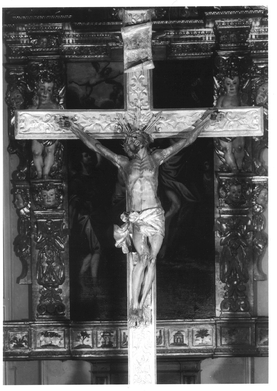 Cristo crocifisso trionfante (croce d'altare, opera isolata) - bottega lombarda (metà sec. XVIII)