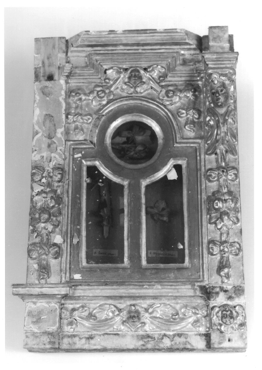 reliquiario a teca, opera isolata - ambito lombardo (metà sec. XVII)