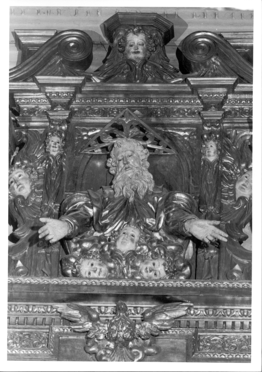 Dio Padre e angeli (scultura, elemento d'insieme) di Tiberino Bartolomeo (secondo quarto sec. XVII)