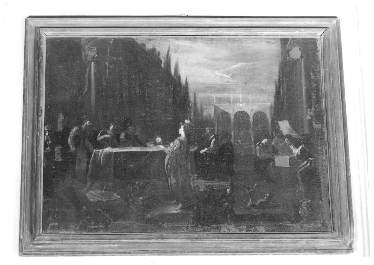 Salome consegna la testa di San Giovanni Battista a Erodiade (dipinto, opera isolata) di Ricchi Pietro detto Lucchese (cerchia) (secondo quarto sec. XVII)