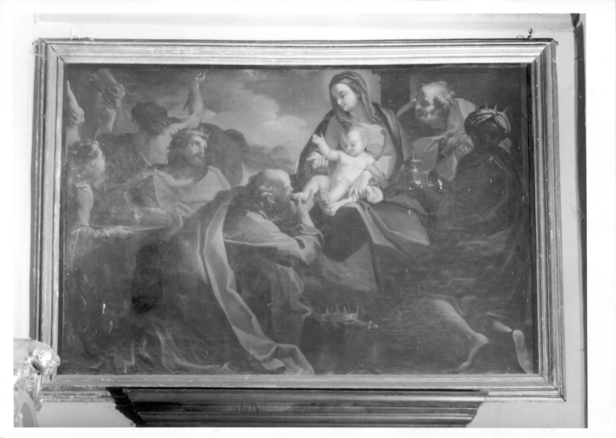 adorazione dei Re Magi (dipinto, opera isolata) di Bonola Giorgio (ultimo quarto sec. XVII)