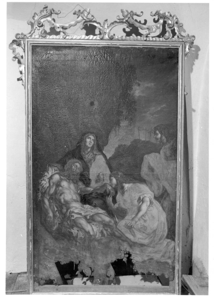 compianto sul Cristo morto (dipinto, opera isolata) di Pianca Giuseppe Antonio (metà sec. XVIII)