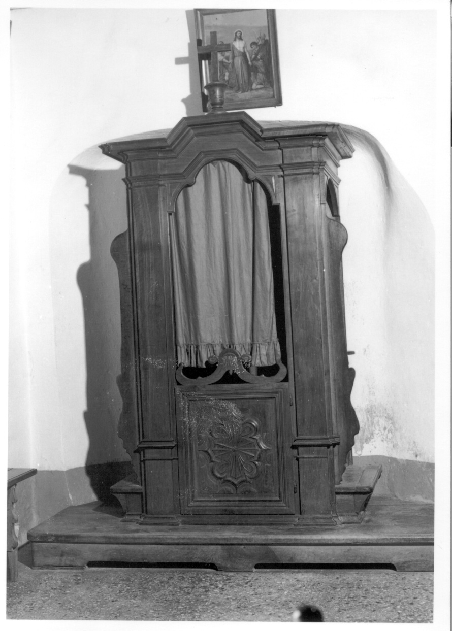 confessionale, opera isolata - ambito novarese (seconda metà sec. XVIII)