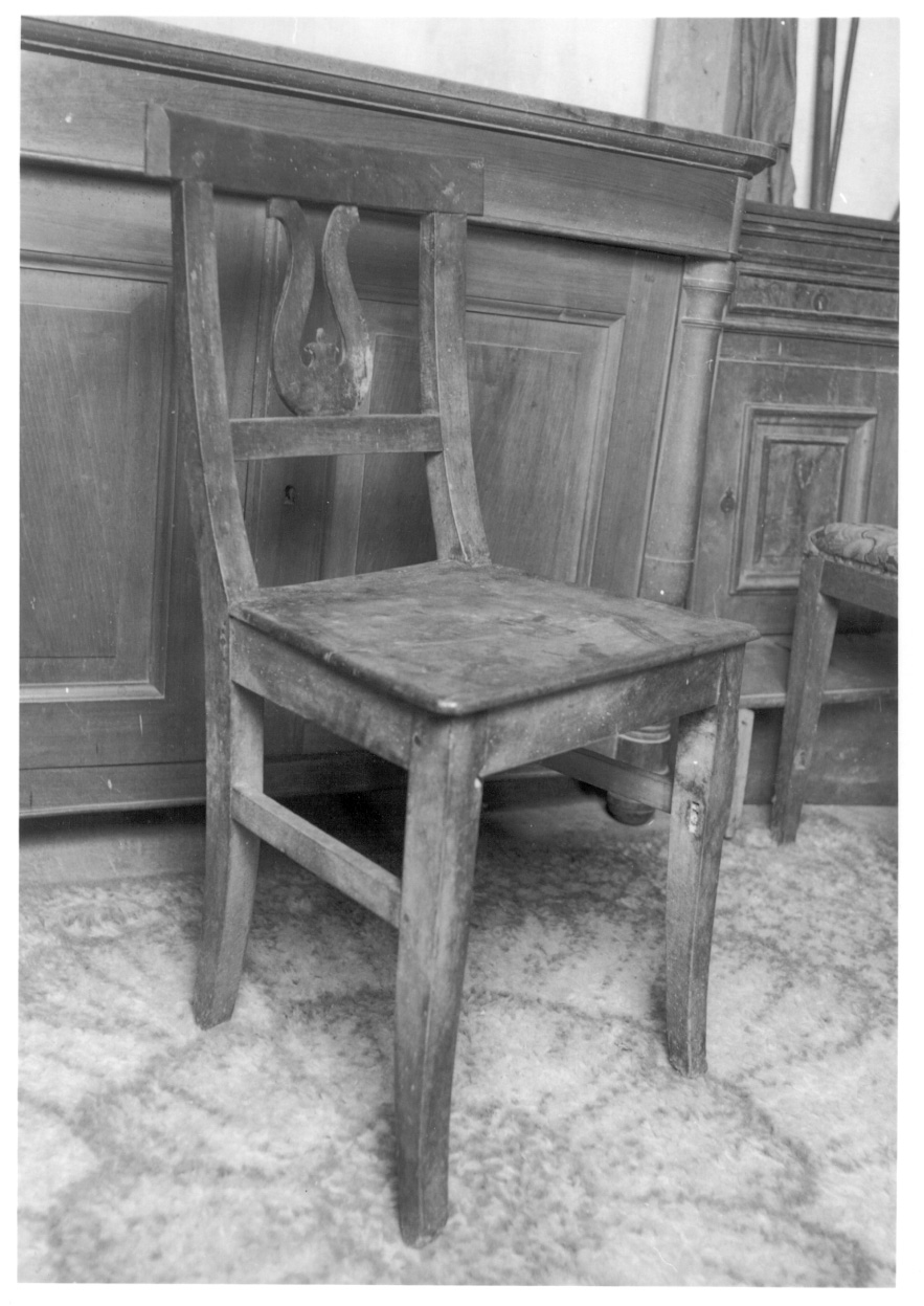 sedia, opera isolata - ambito novarese (prima metà sec. XIX)