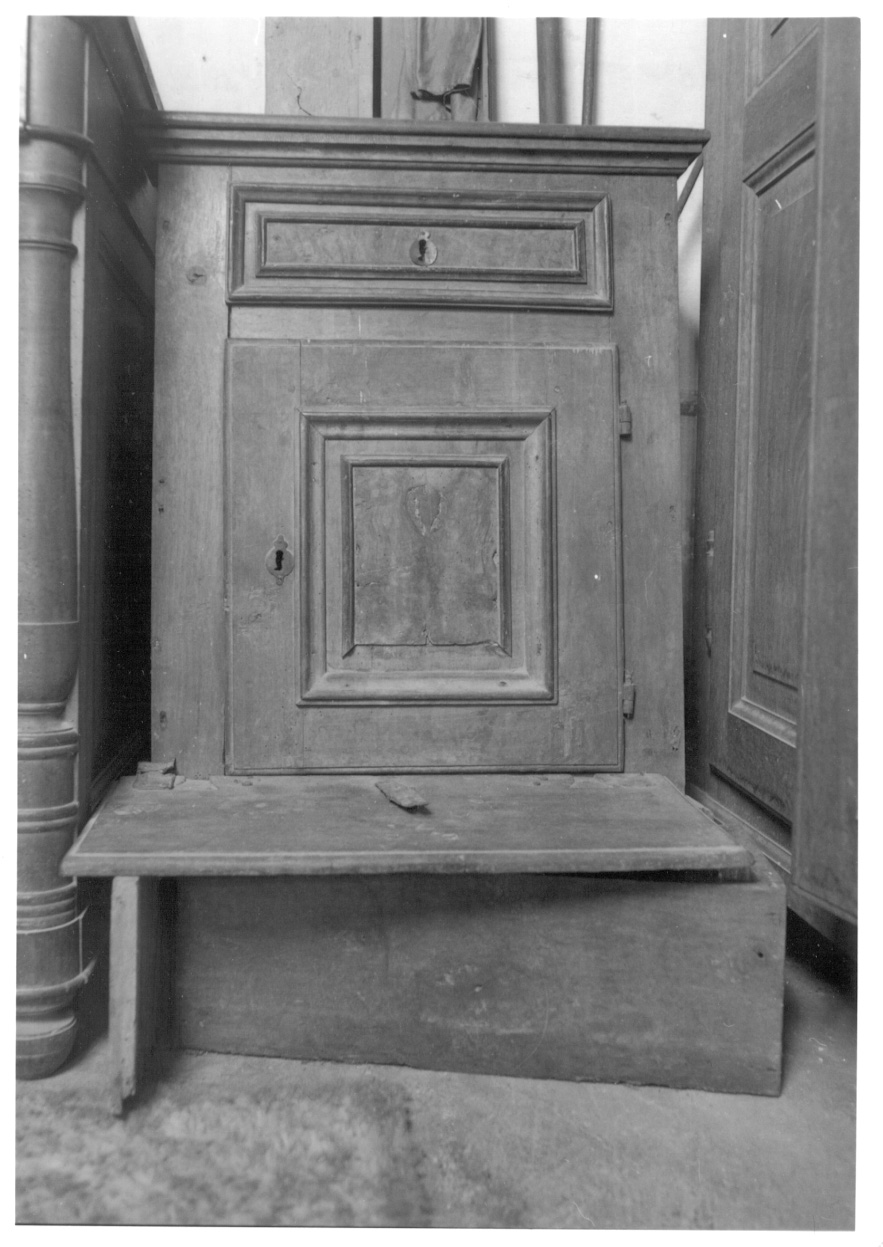 inginocchiatoio, opera isolata - ambito novarese (sec. XVIII)