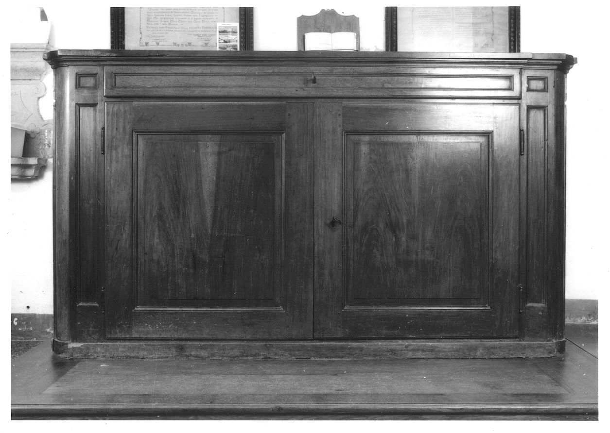 mobile da sacrestia, opera isolata - ambito novarese (prima metà sec. XIX)