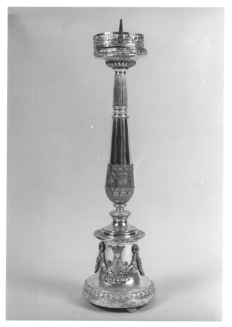 candelabro, serie - ambito novarese (seconda metà sec. XIX)