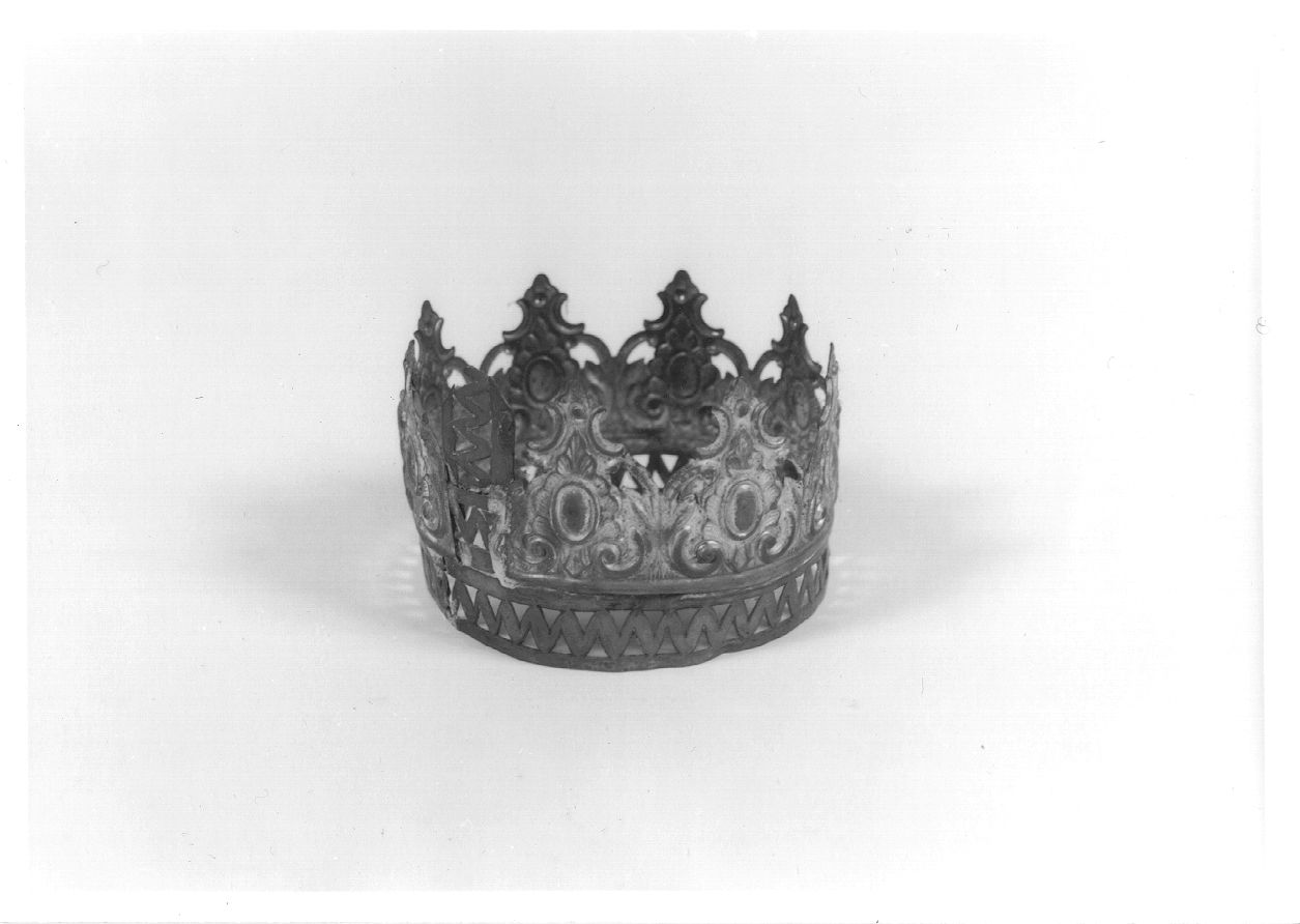 corona da statua, elemento d'insieme - ambito novarese (seconda metà sec. XIX)