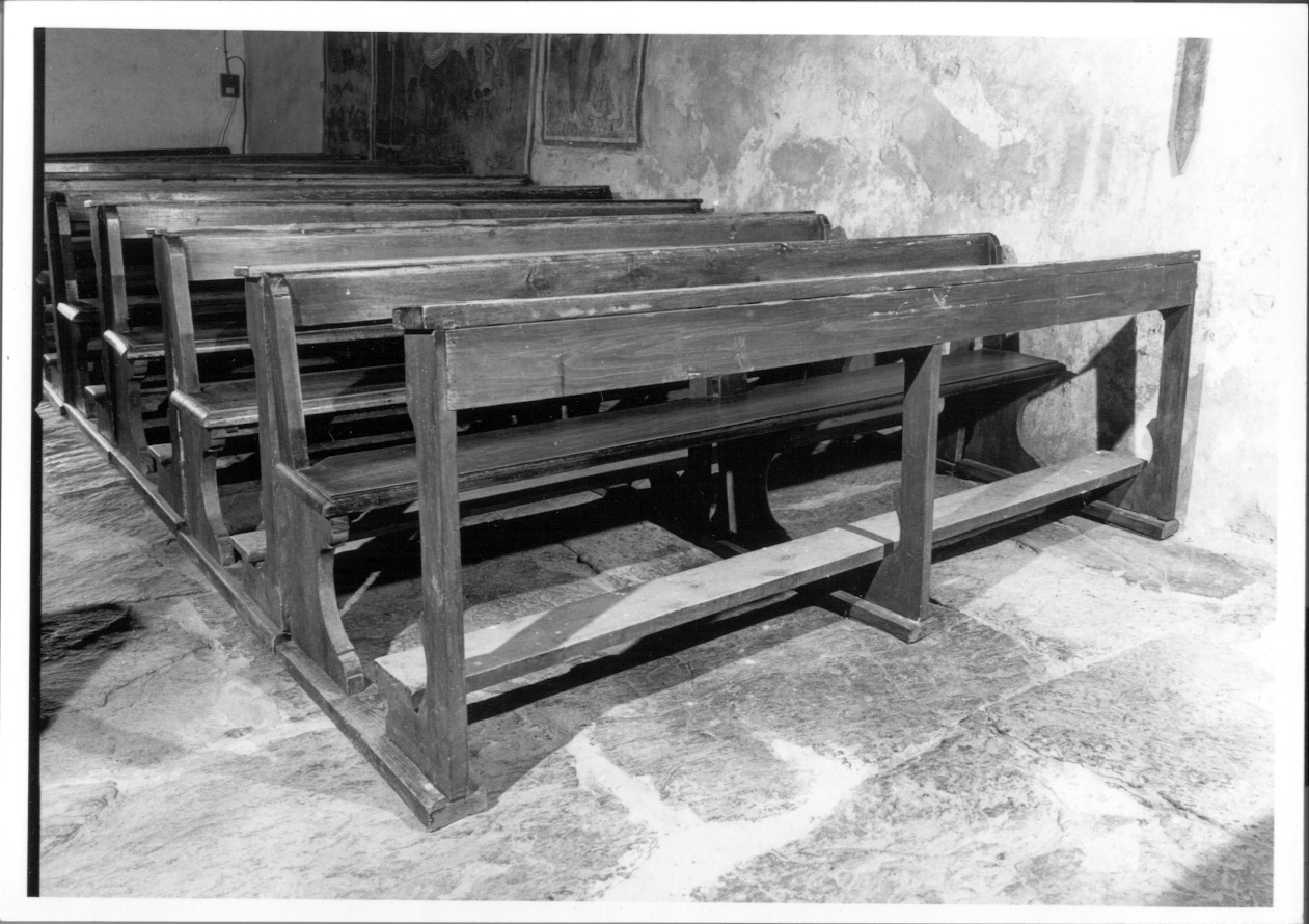 banco da chiesa, serie - ambito lombardo (seconda metà sec. XIX)