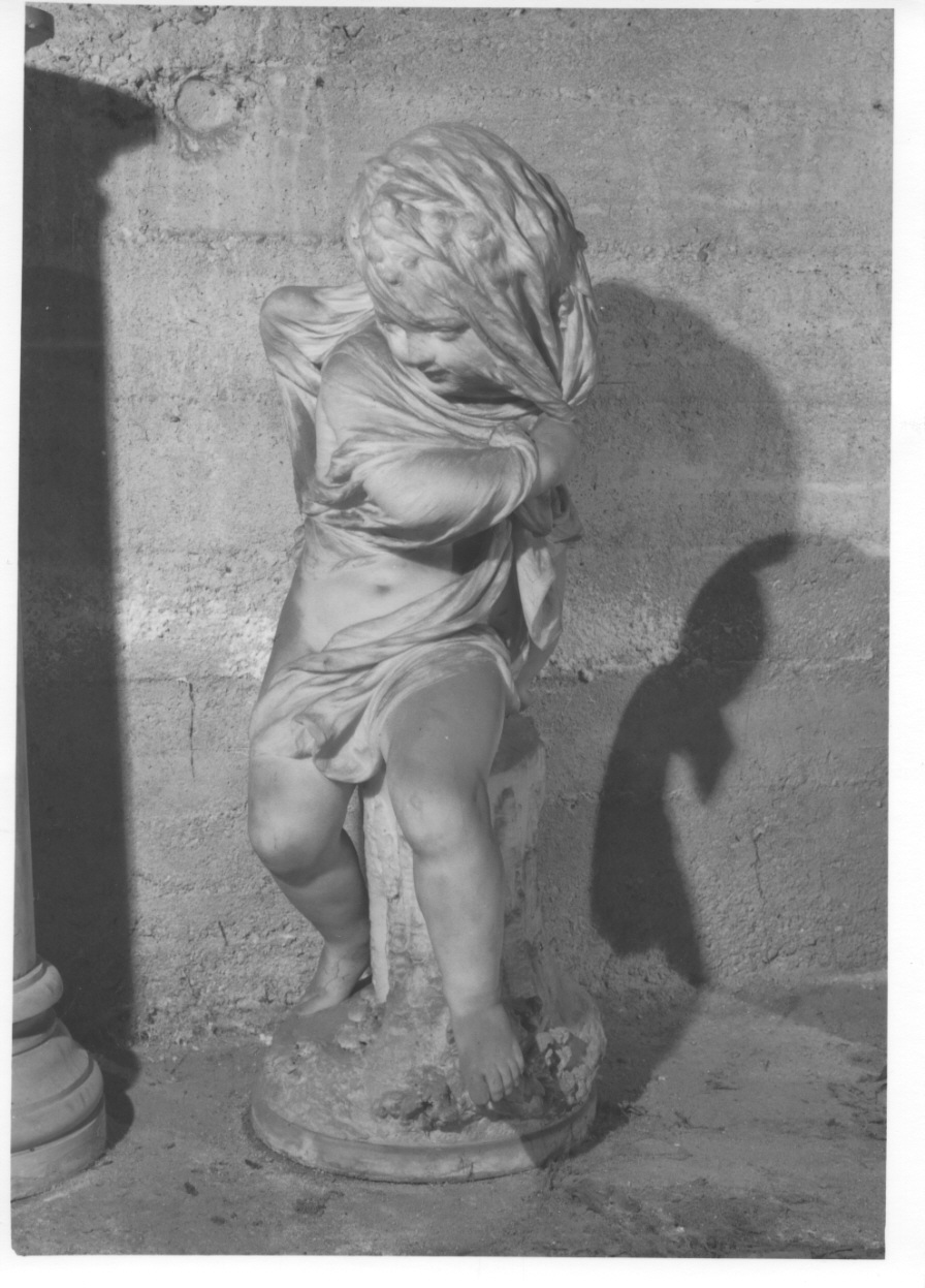 Amor velato, putto velato (statuetta, opera isolata) di Carnevale Antonio (seconda metà sec. XIX)