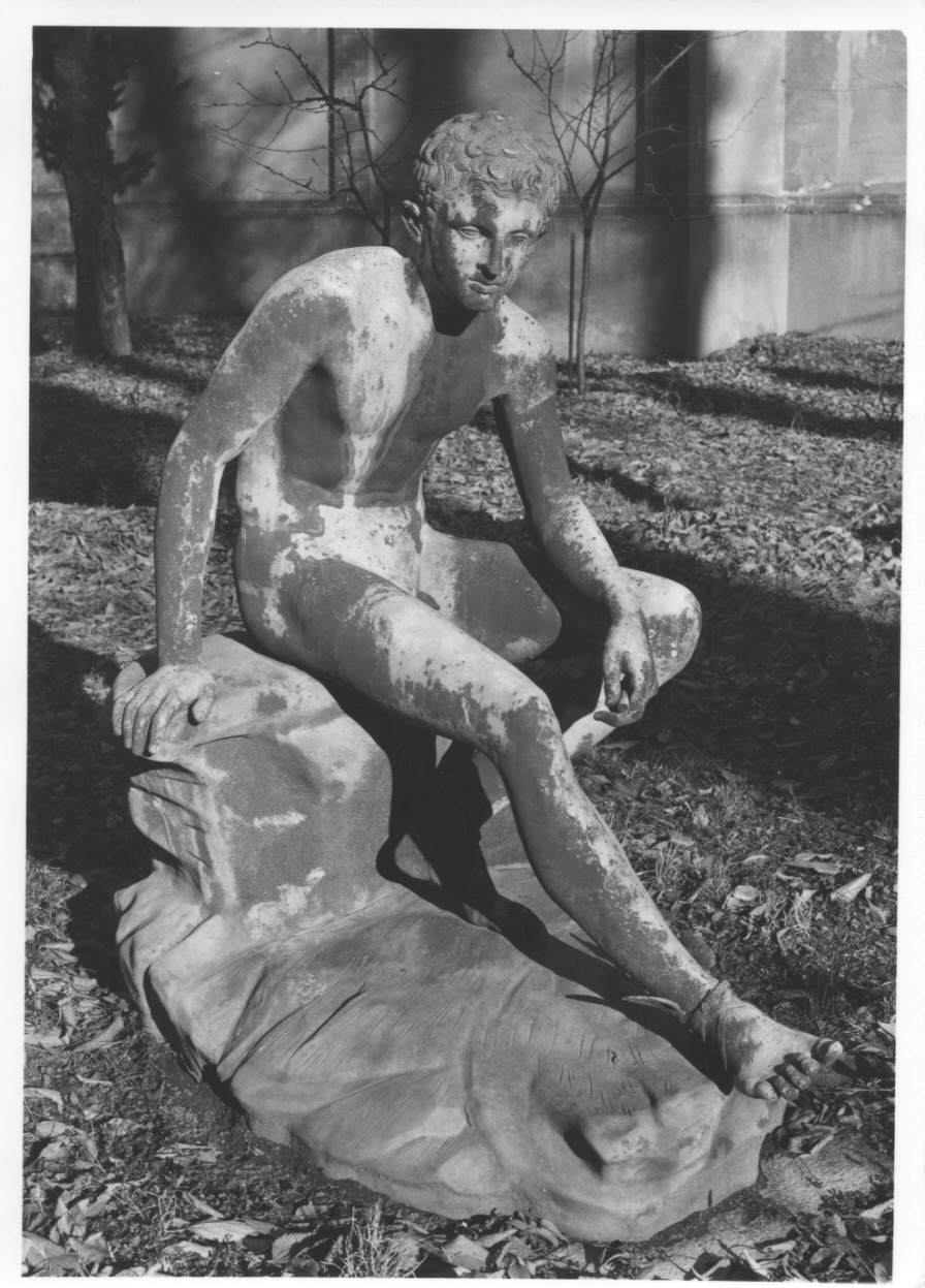 Hermes in riposo, Mercurio (statua, opera isolata) - bottega napoletana (seconda metà sec. XIX)