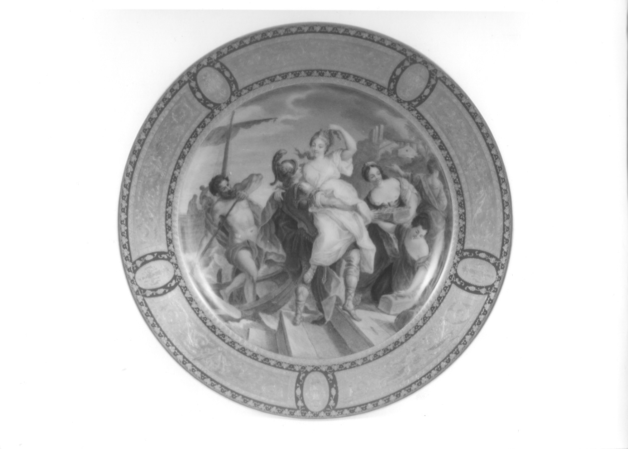 ratto di Elena (piatto, opera isolata) - manifattura viennese (fine sec. XVIII)