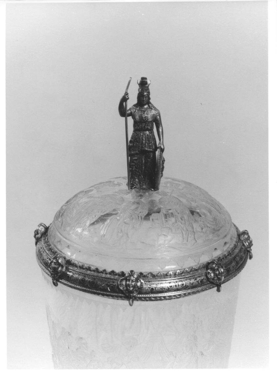 Minerva (coperchio, elemento d'insieme) - manifattura viennese (?) (seconda metà sec. XVIII)