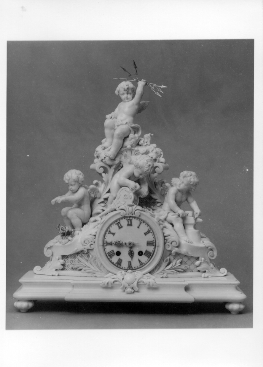 quattro elementi (orologio - da tavolo, opera isolata) di Diessel Anton - bottega di Monaco di Baviera (ultimo quarto sec. XIX)