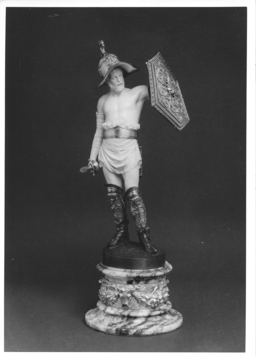 gladiatore (statuetta, opera isolata) di Barillot Eugène (seconda metà sec. XIX)