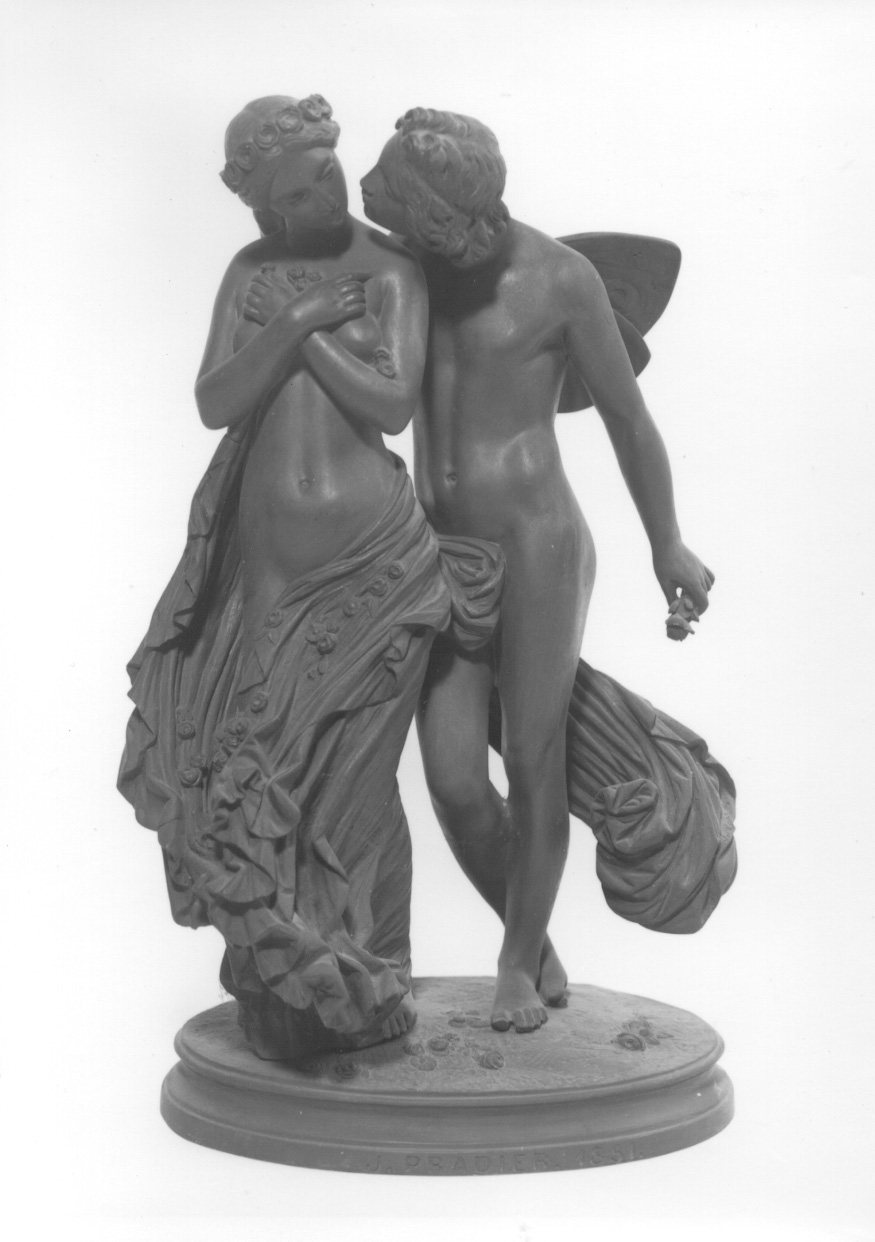 Cupido e Psiche (gruppo scultoreo, opera isolata) di Pradier Jean Jacques (metà sec. XIX)