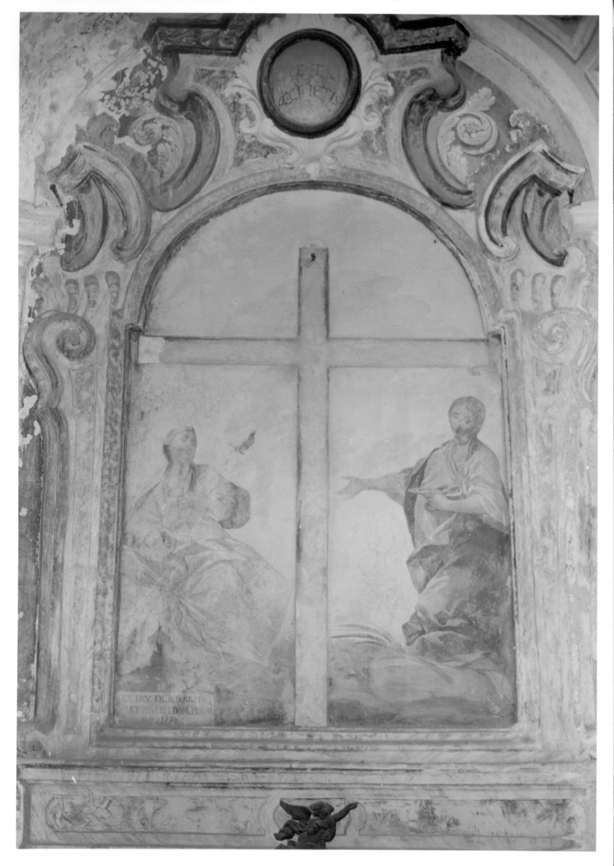 crocifissione di Cristo con la Madonna e Santa Lucia (dipinto, opera isolata) - ambito lombardo (terzo quarto sec. XVIII)