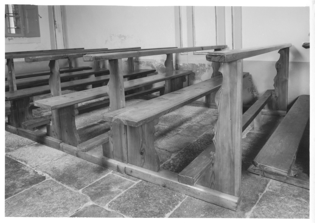 banco da chiesa, serie - bottega della Val Formazza (sec. XIX)