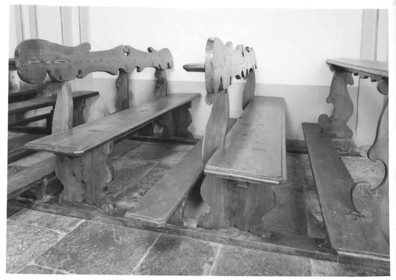 banco da chiesa, serie - bottega della Val Formazza (sec. XIX)