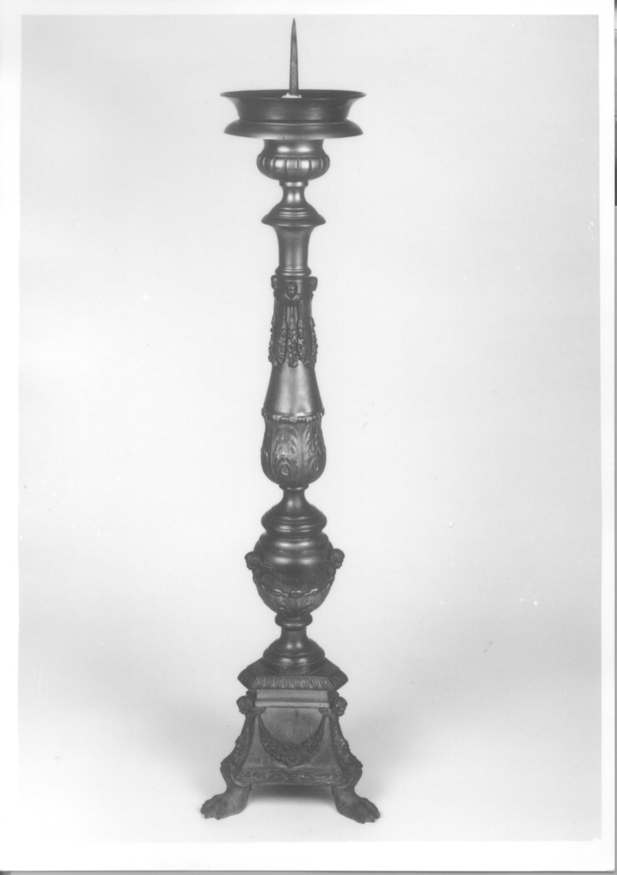 candeliere d'altare, serie - ambito ligure-piemontese (ultimo quarto sec. XIX)