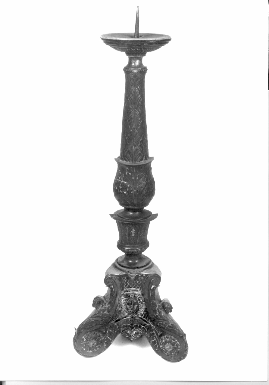 candeliere d'altare, serie - ambito ligure-piemontese (secondo quarto sec. XIX)