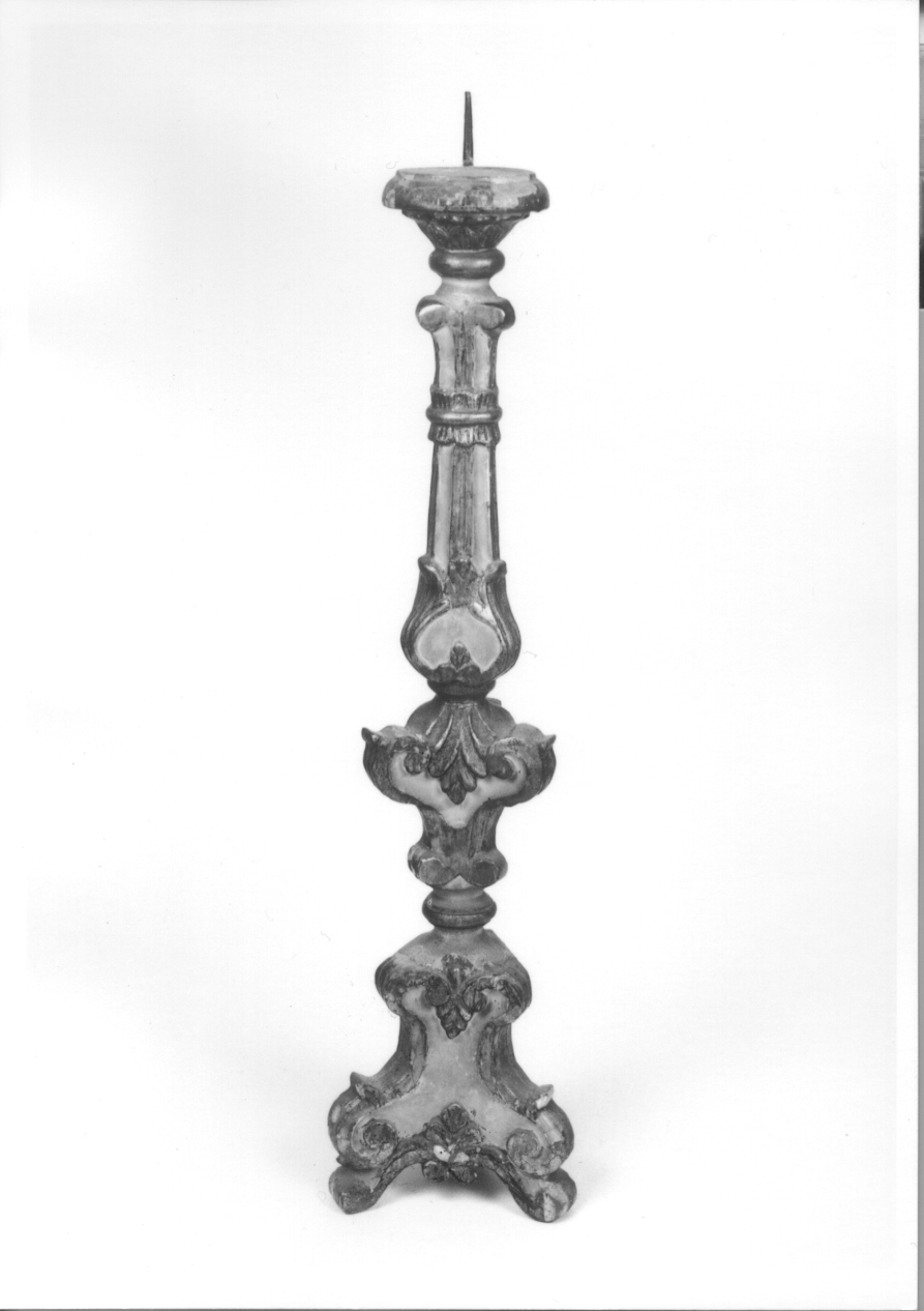 candeliere d'altare, serie - ambito ligure-piemontese (seconda metà sec. XVIII)