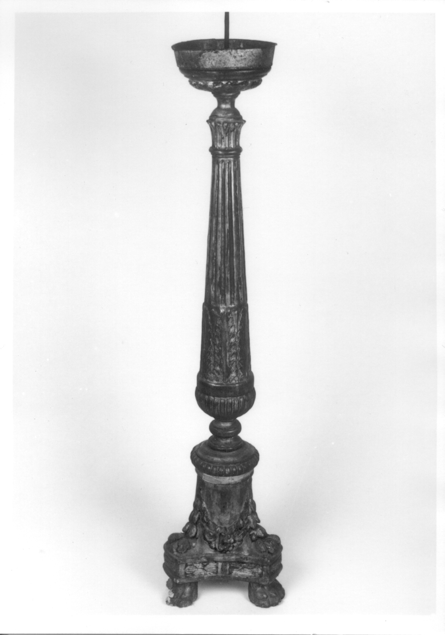 candeliere d'altare, serie - ambito ligure-piemontese (metà sec. XIX)