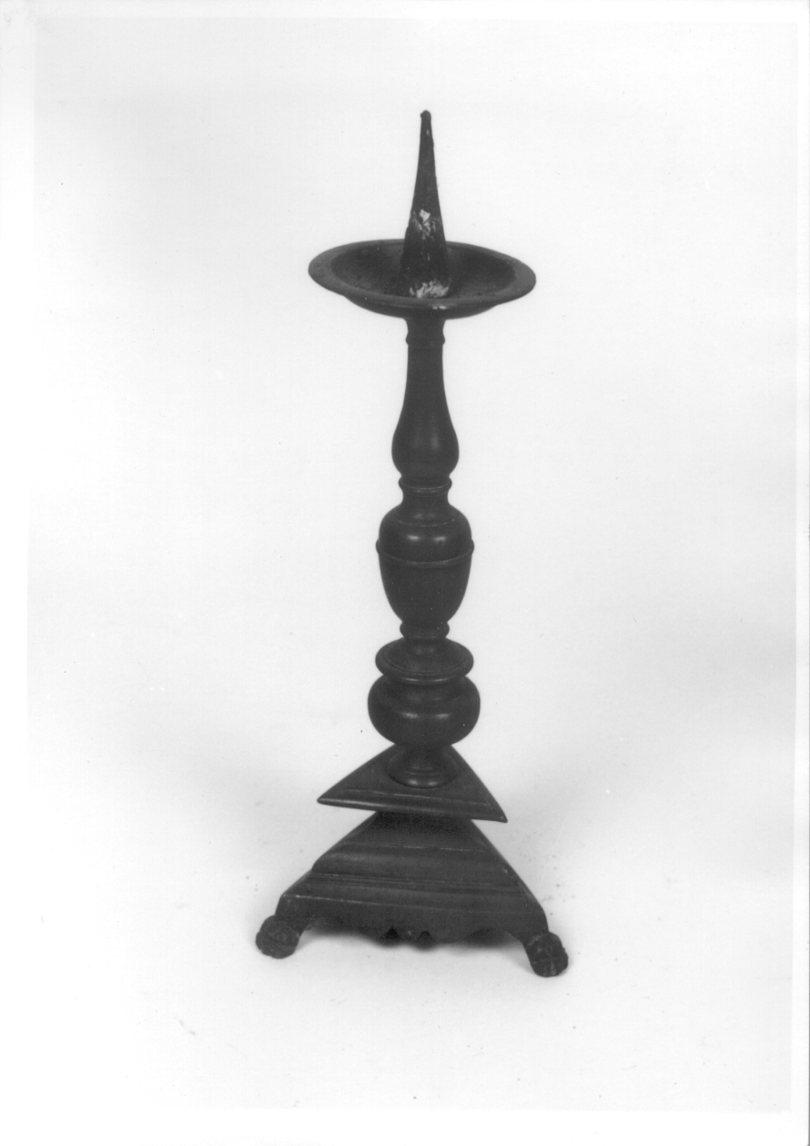 candeliere d'altare, opera isolata - ambito ligure-piemontese (sec. XIX)