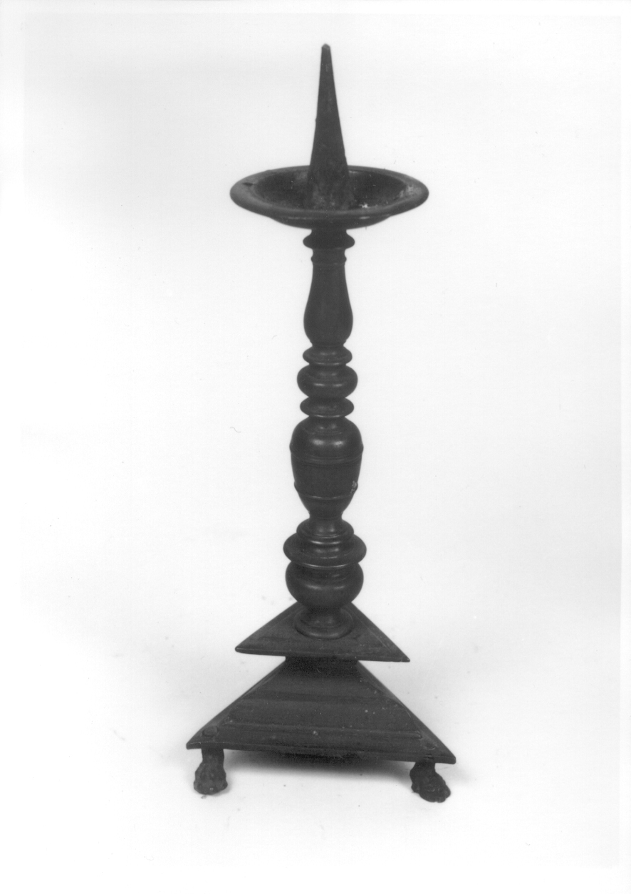 candeliere d'altare, opera isolata - ambito ligure-piemontese (sec. XIX)