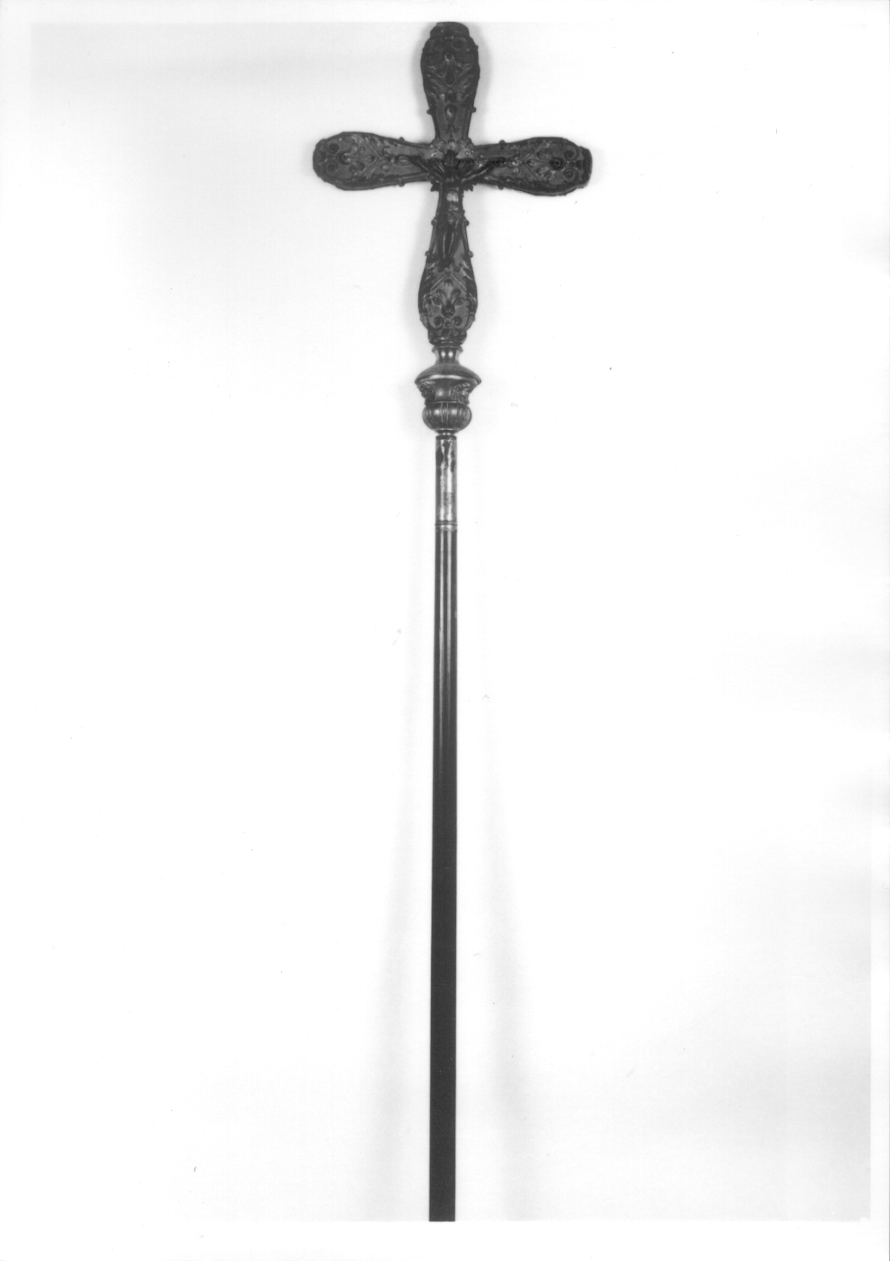 Cristo crocifisso dolente (croce processionale, opera isolata) - ambito ligure-piemontese (ultimo quarto sec. XIX)