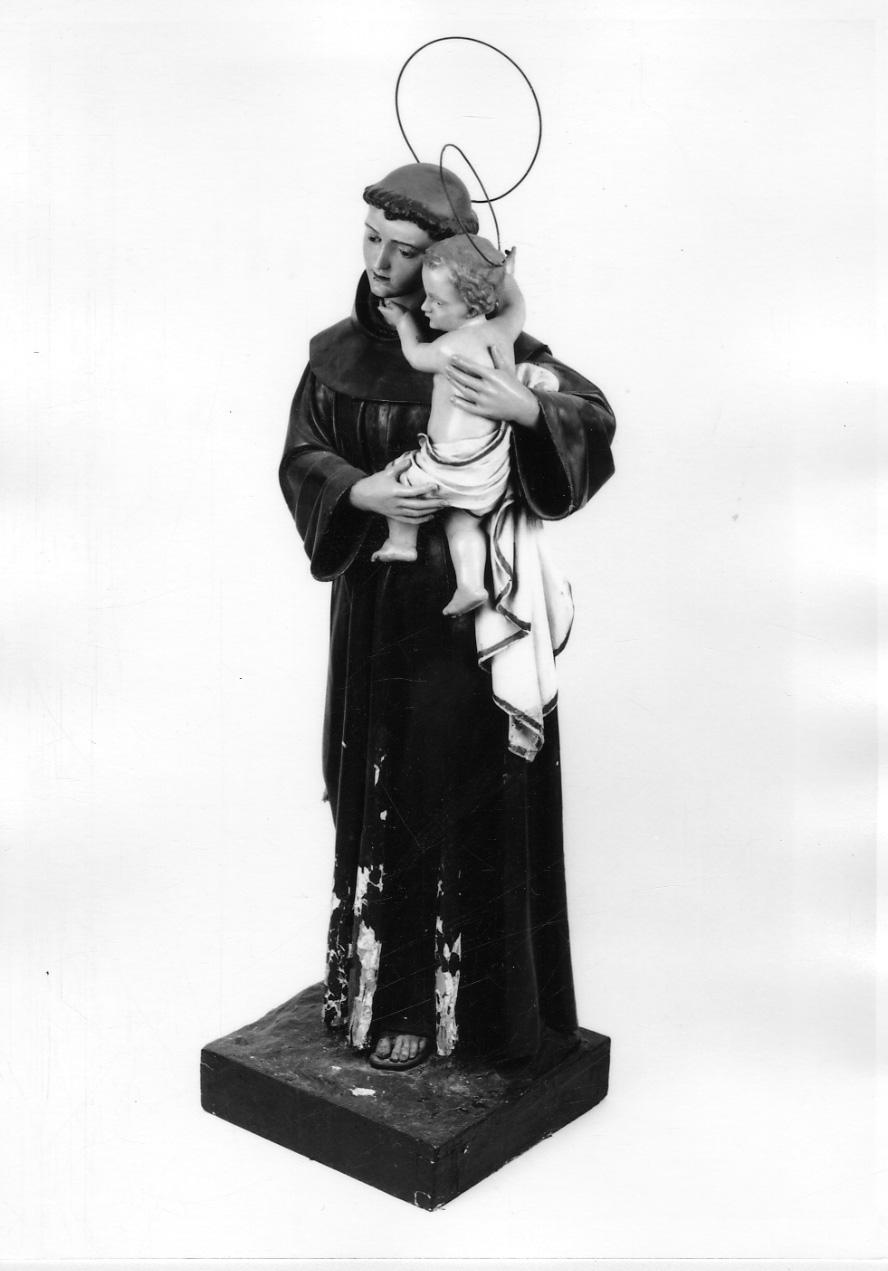 Sant'Antonio da Padova con il bambino (statua, opera isolata) - ambito ligure-piemontese (primo quarto sec. XIX)