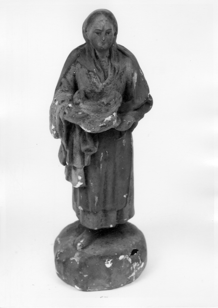 figura femminile (statuetta di presepio, opera isolata) - ambito ligure-piemontese (sec. XIX)