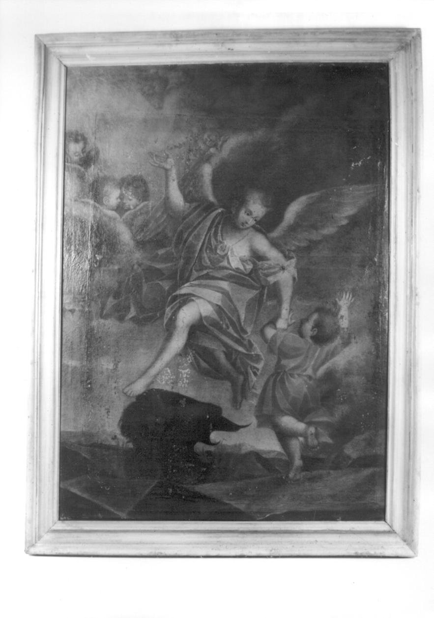 angelo custode (dipinto, opera isolata) - ambito ligure-piemontese (metà sec. XVIII)