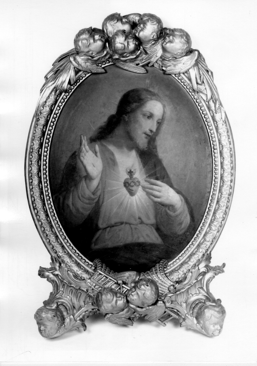 Sacro Cuore di Gesù (dipinto, opera isolata) - ambito ligure-piemontese (metà sec. XIX)