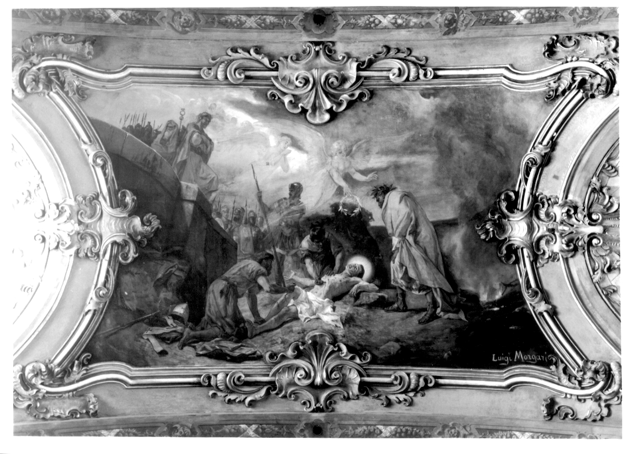 martirio di Sant'Alessandro (soffitto dipinto, complesso decorativo) di Morgari Luigi - ambito piemontese (prima metà sec. XX)