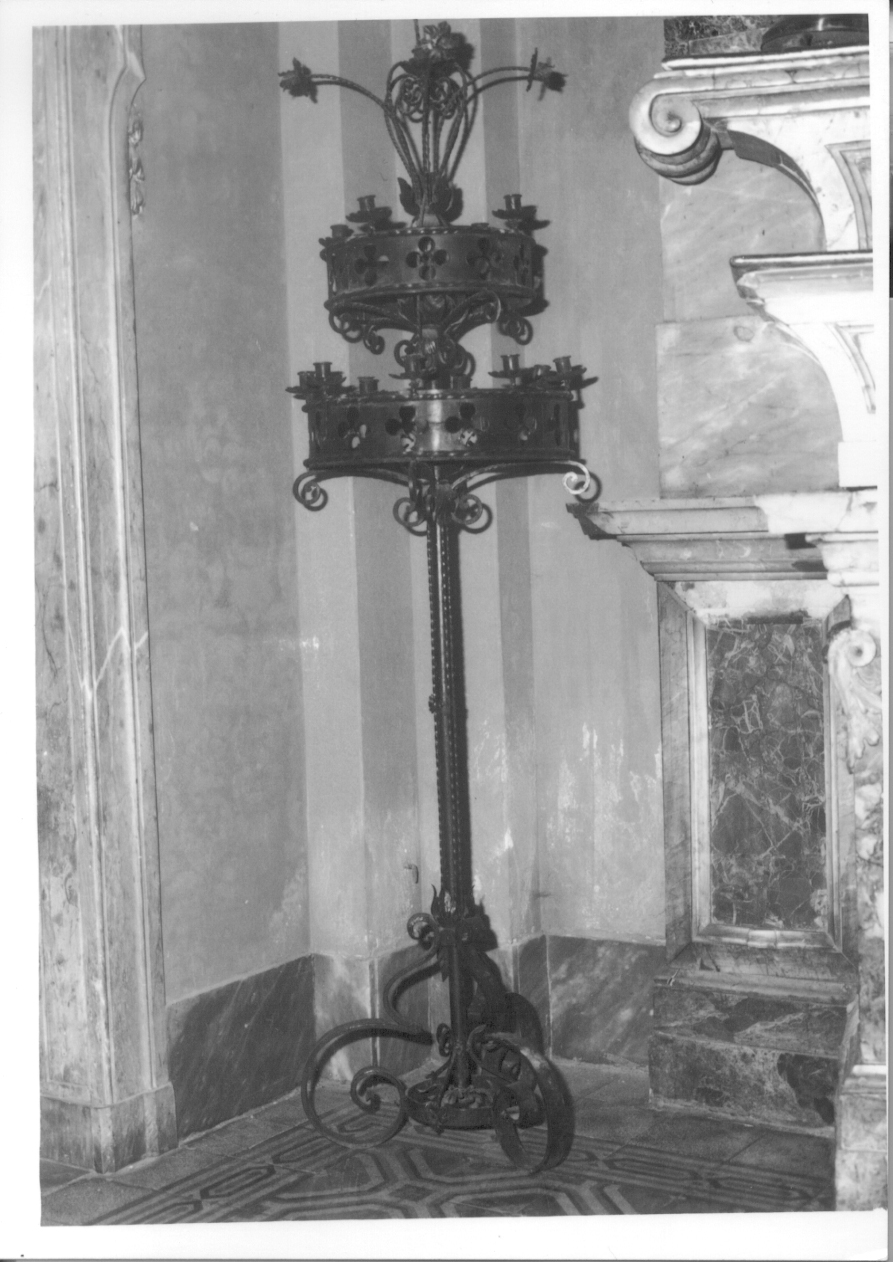 candelabro, serie - ambito piemontese (prima metà sec. XX)